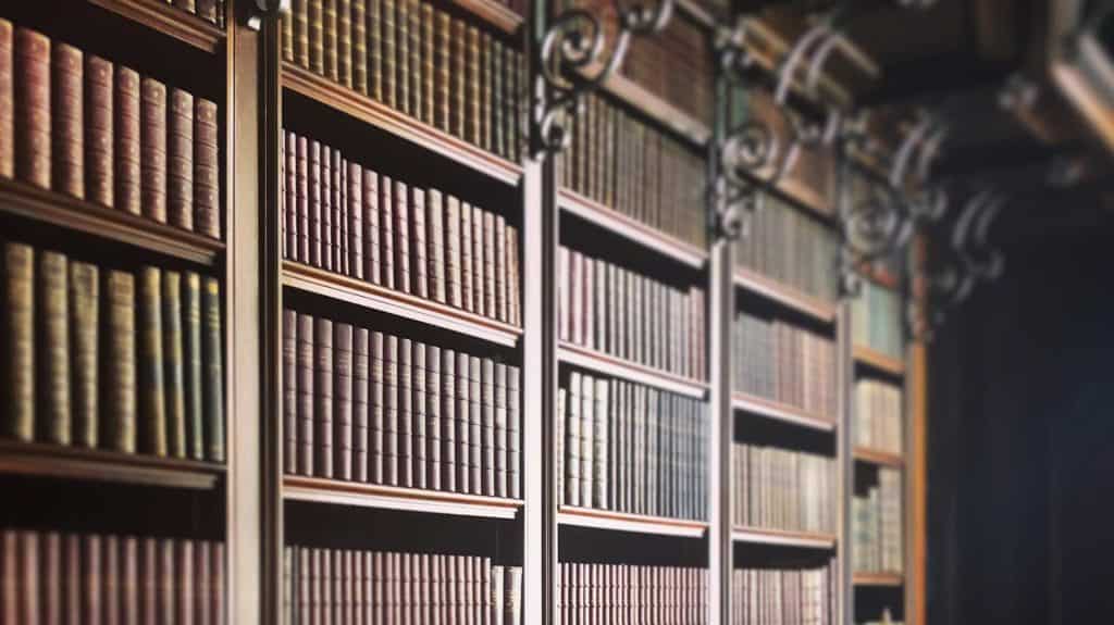 Picture of a bookcase at a divorce and criminal defense law firm in Pinehurst, North Carolina