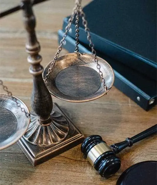 Attorney items such as gavel and scale