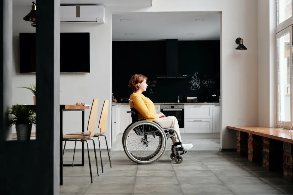 Picture of a woman sitting in a wheelchair for the North Carolina social security disability lawyers service page.