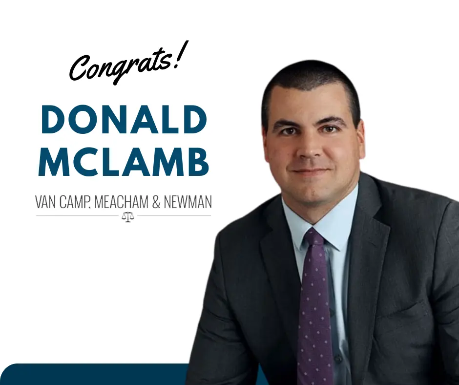 Congrulations for making partner to Attorney Donald McLamb.